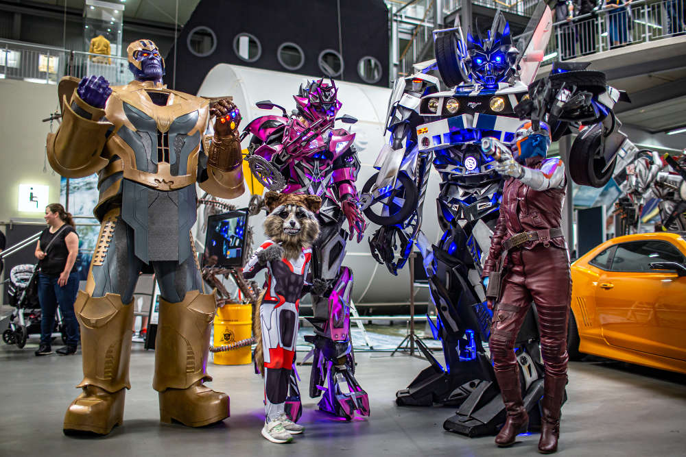 2022 sind auch wieder die Austeller AJ Design mit ihren Transformers und die Gruppe „Guardians of the Galaxy Germany“ dabei. Quelle: TMSP