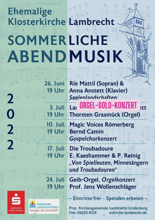 Sommerliche Abendmusik (Prot. Pfarramt Lambrecht-Lindenberg)