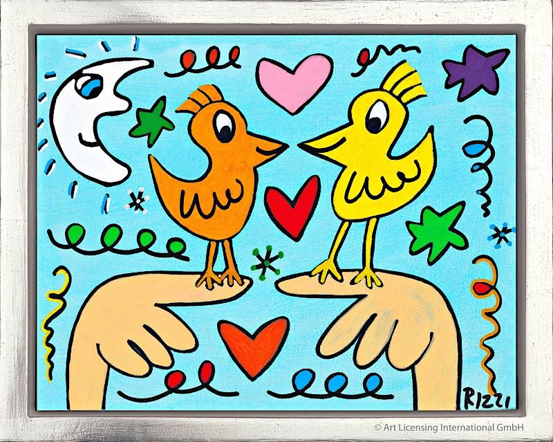 Alles Liebe: "Love those love birds" von James Rizzi (Copyright: Art Licensing International)