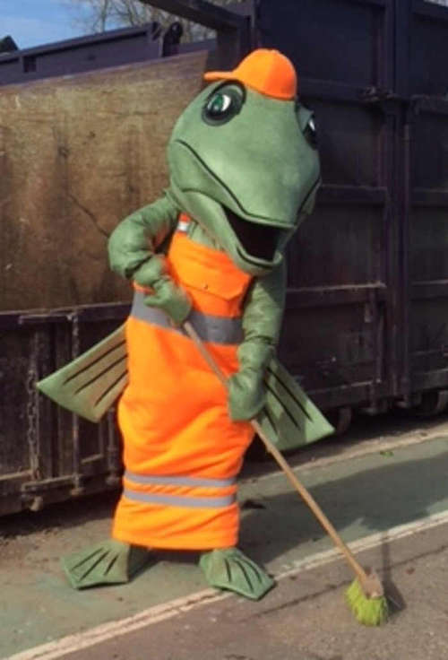 Kehrbert, das Maskottchen der Stadtbildpflege Kaiserslautern. (Foto: Stadtverwaltung Kaiserslautern)