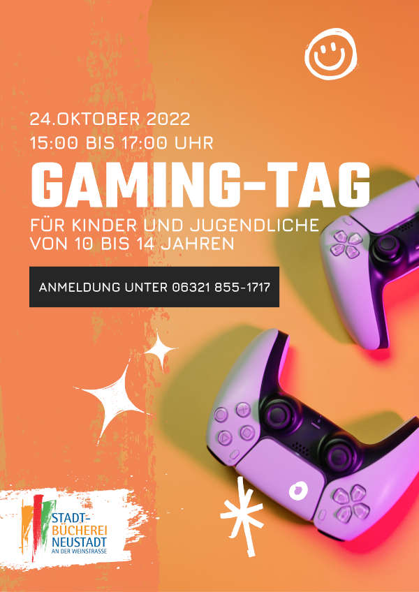 Tag der Bibliotheken - Gaming Tag für Kinder und Jugendlichen am 24. Oktober 2022 in Neustadt an der Weinstraße