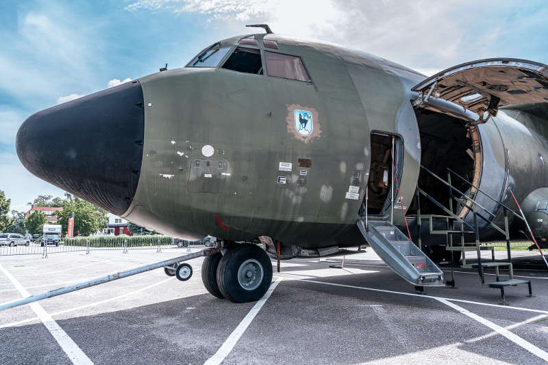 Die Transall des Technik Museum Speyer öffnet zu den speziellen Erlebnisführungen ihre Türen und Rampen. (Quelle: TMSP)