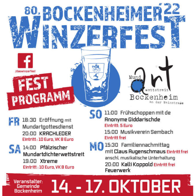 Bockenheimer Winzerfest vom 14. bis 17. Oktober 2022