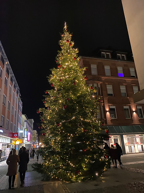 Der Weihnachtsbaum in der Fußgängerzone (Foto: Stadt Kaiserslautern)