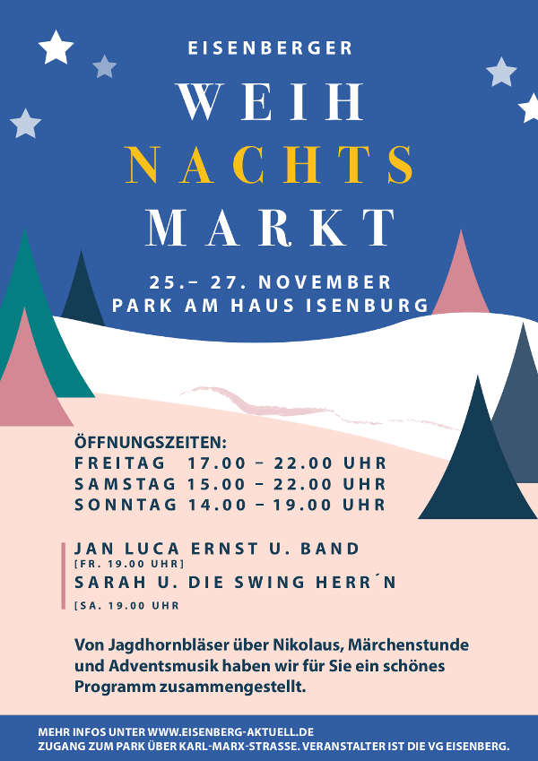 Weihnachtsmarktplakat (Quelle: VG Eisenberg)