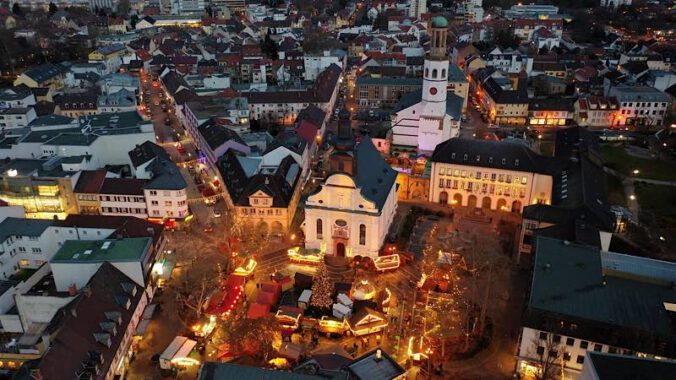 Weihnachtsmarkt von oben (Foto: Pressestelle FT/Torsten Zimmermann)