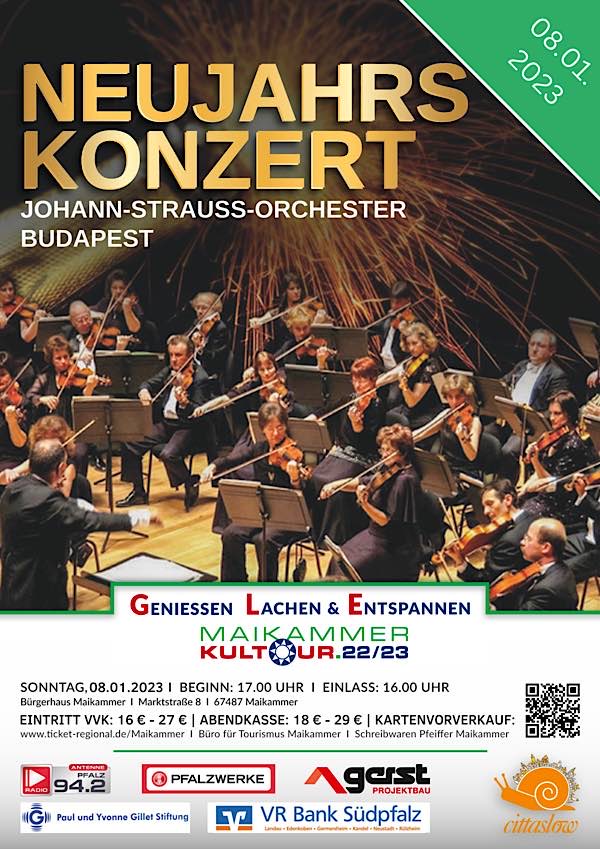 Plakat: Büro für Tourismus Maikammer/Johann-Strauss-Orchester Budapest