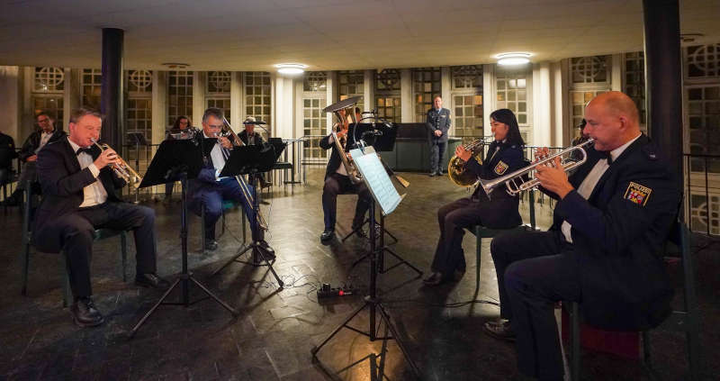 Das Landespolizeiorchester Rheinland-Pfalz in der Friedenskirche Ludwigshafen (Foto: Holger Knecht)