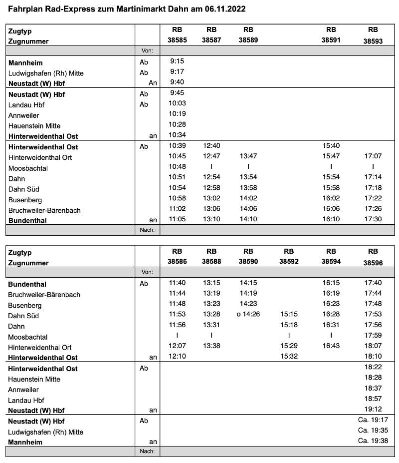 Fahrplan