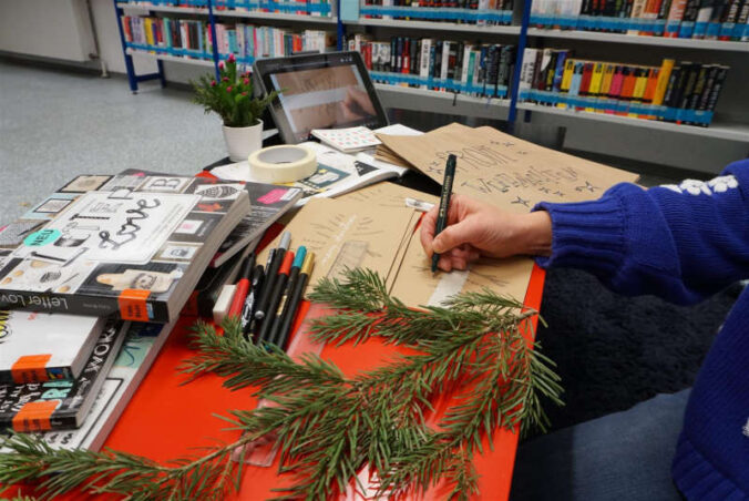 Bibmec-Handlettering (Foto: Stadtbücherei Frankenthal)