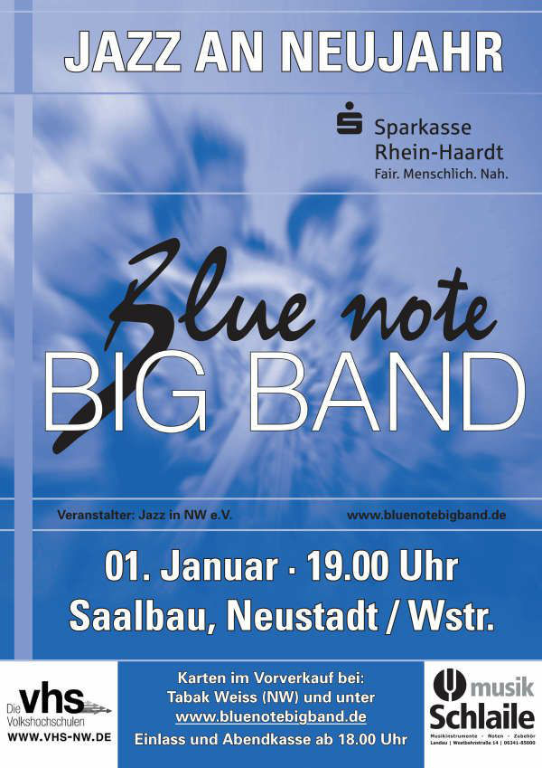 Jazz an Neujahr - Veranstaltungsplakat