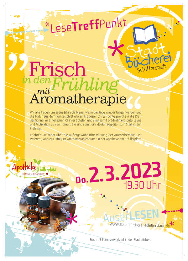 Vortrag "Frisch in den Frühling mit Aromatherapie" am 02. März 2023 in Schifferstadt