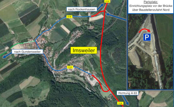 Anfahrtsskizze Tunneldurchschlag Imsweiler (Quelle: LBM)