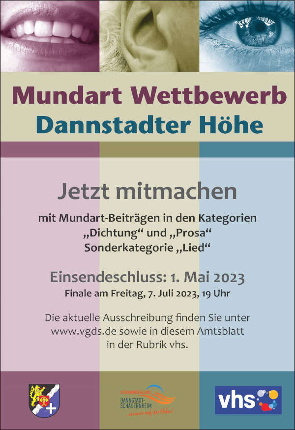 Mundart-Wettbewerb 2023 Plakat