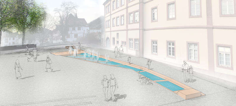 Skizze "Wasser in die Stadt" 2. Bauabschnitt (Quelle: Stadtverwaltung Neustadt)