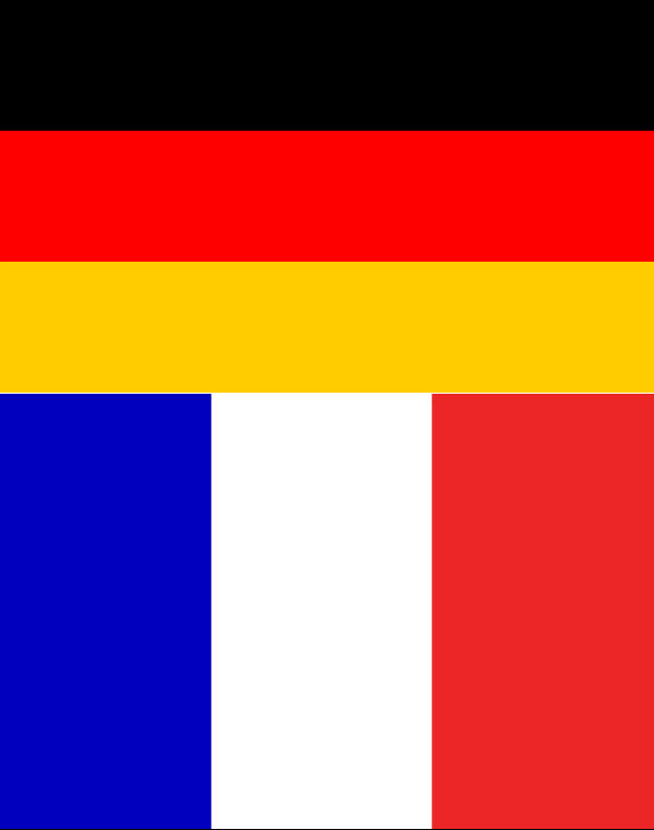 Flaggen Deutschland Frankreich deutsch französisch