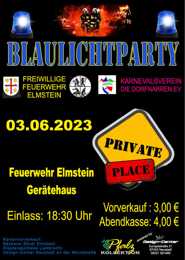 Blaulichtparty Feuerwehr Elmstein