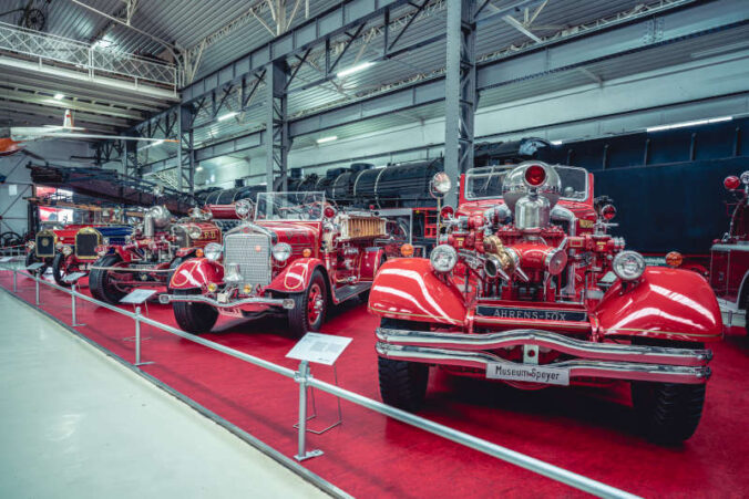 Die imposante Feuerwehrausstellung im Technik Museum Speyer ist ganzjährig zugänglich. (Quelle: TMSP)