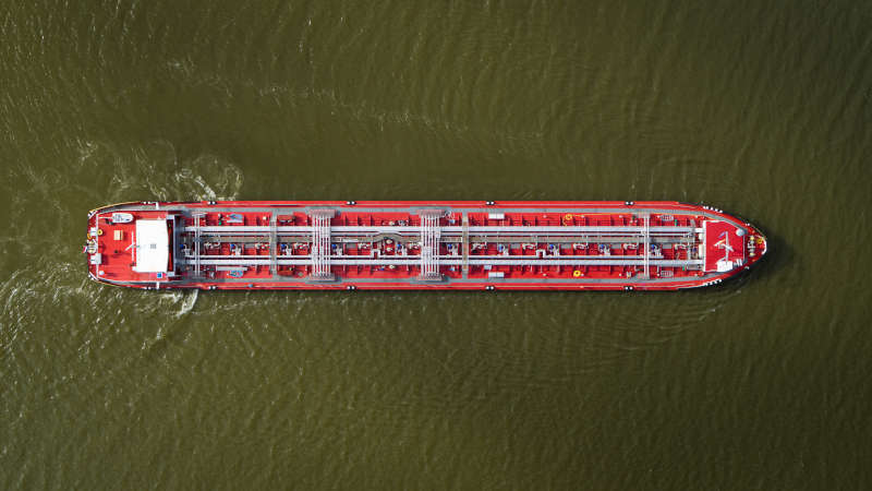 Das neue Niedrigwasserschiff Stolt Ludwigshafen (Foto: BASF SE)