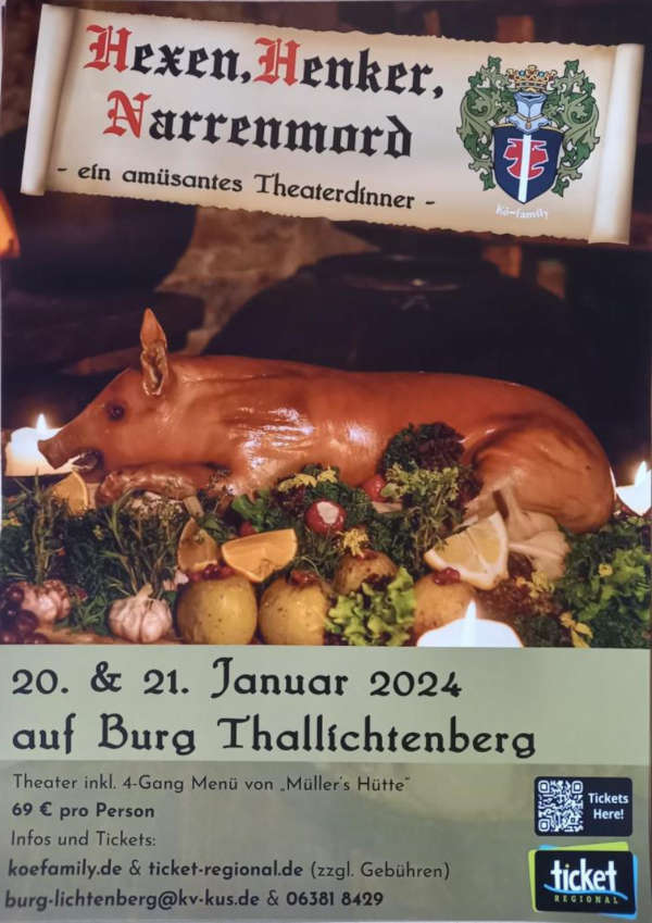 2023-06-22 PI Hexen, Henker, Narrenmord - Theaterdinner im Januar 2024 auf Burg Lichtenberg