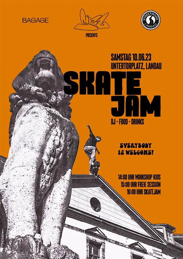 Skate-Workshops und Skate Jam am 10. Juni 2023 in Landau