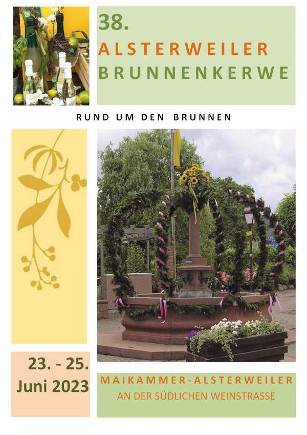 Plakat 2023 Brunnenkerwe (Quelle: Büro für Tourismus Maikammer)