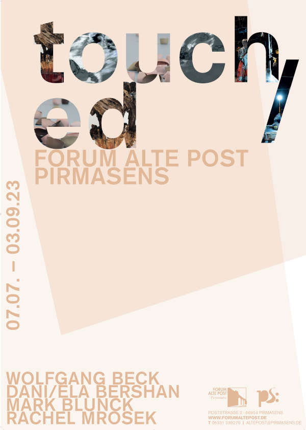 Ausstellungsplakat „touch/ed“ (Quelle: Stadt Pirmasens / Forum ALTE POST)