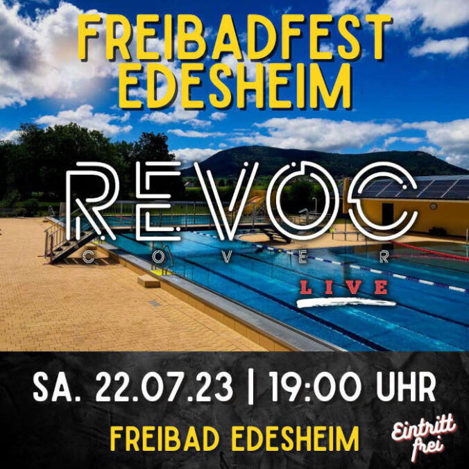 Open Air mit Live Musik am 22. Juli 2023 im Freibad Edesheim