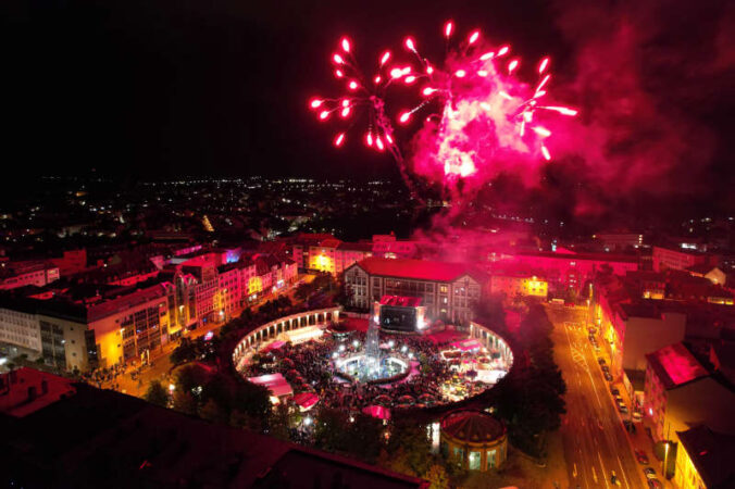 Feuerwerk über dem „Exe“ (Quelle: Stadt Pirmasens, Fotograf: Tim Ruhstorfer)