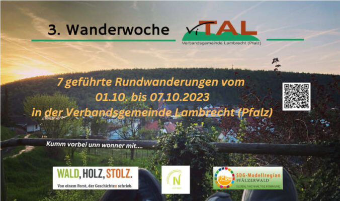 3. Wanderwoche ViTAL in der Verbandsgemeinde Lambrecht (Pfalz) vom 01. bis 07. Oktober 2023