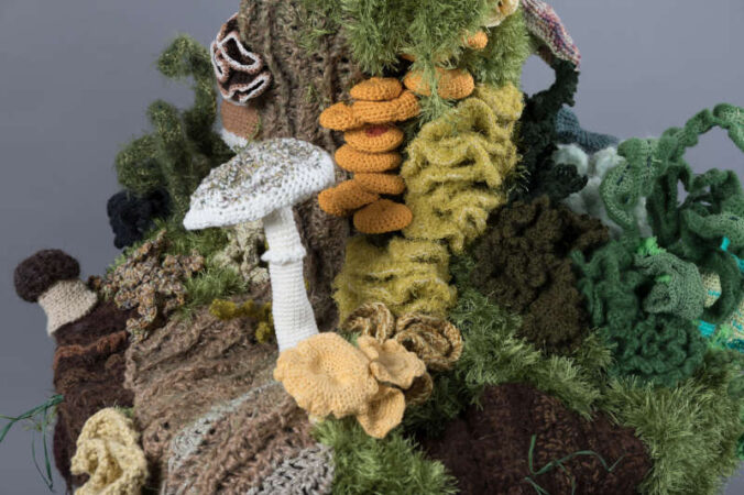Mit Häkeln lassen sich natürliche Formen wie Korallen oder eben auch Waldpflanzen am geeignetsten nachempfinden. (Foto: Thomas Klein )