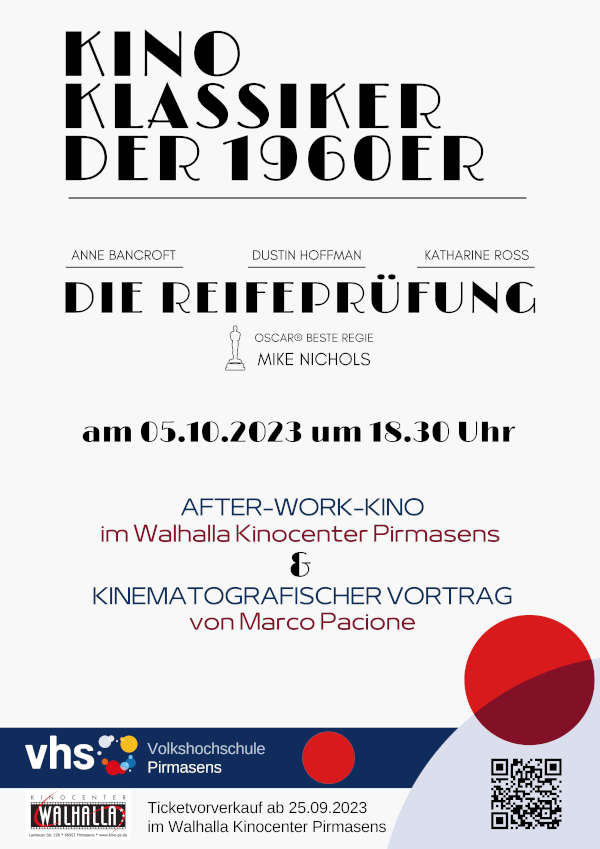 After-Work-Kino am 05. Oktober 2023 im Walhalla Kinocenter Pirmasens