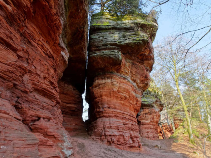 Die Altschlossfelsen an der deutsch-französischen Grenze (Foto: Yannick Baumann)