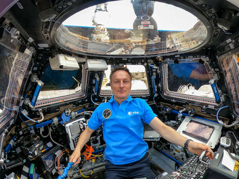 Matthias Maurer auf der ISS (Foto: Gerhard Daum)