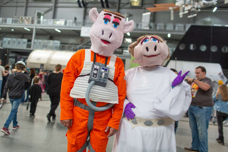 Cosplayer vereinen gerne Genres. Hier treffen die Retro-Themen Muppet Show auf Star Wars der ersten Generation. (Foto: TMSNHSP/Thorsten Sperk)