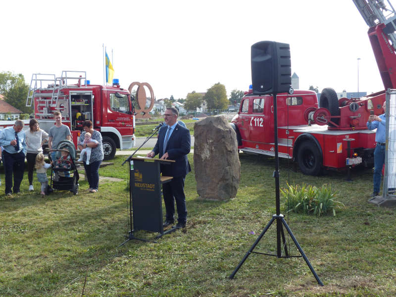 Oberbürgermeister Marc Weigel (Foto: Feuerwehr Neustadt)