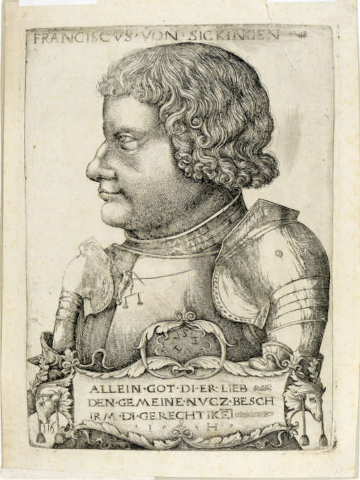 Porträt Franz von Sickingen, Kupferstich, 1520-1550 (Foto: Historisches Museum der Pfalz Speyer)