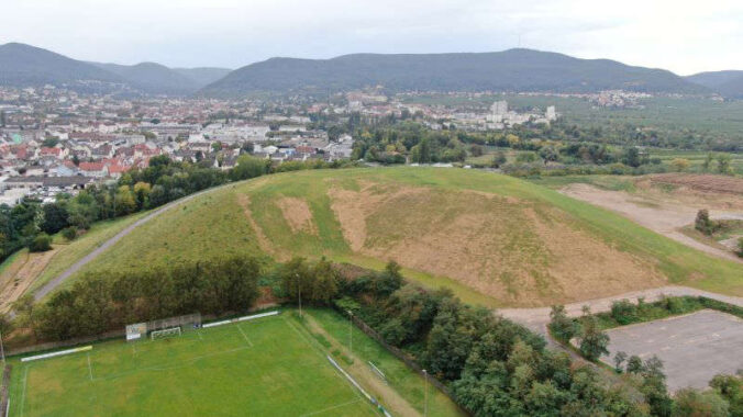 Blick auf den rekultivierten Deponiehügel (Foto: Friedrich Fischer, ESN)