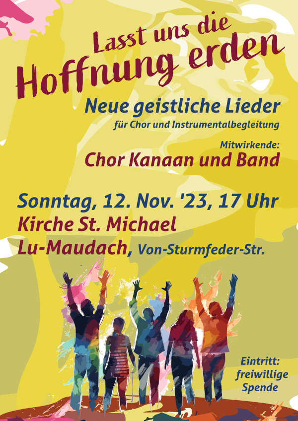 Neue geistliche Lieder mit Chor Kanaan und Band am 12. November 2023 in Ludwigshafen