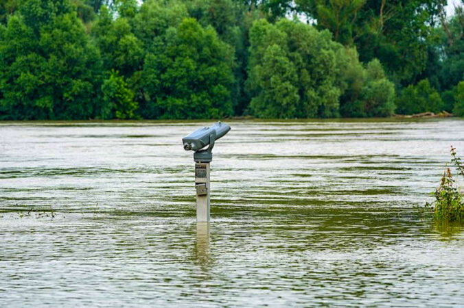 Hochwasser bei Speyer im Jahr 2021 (Foto: Holger Knecht)