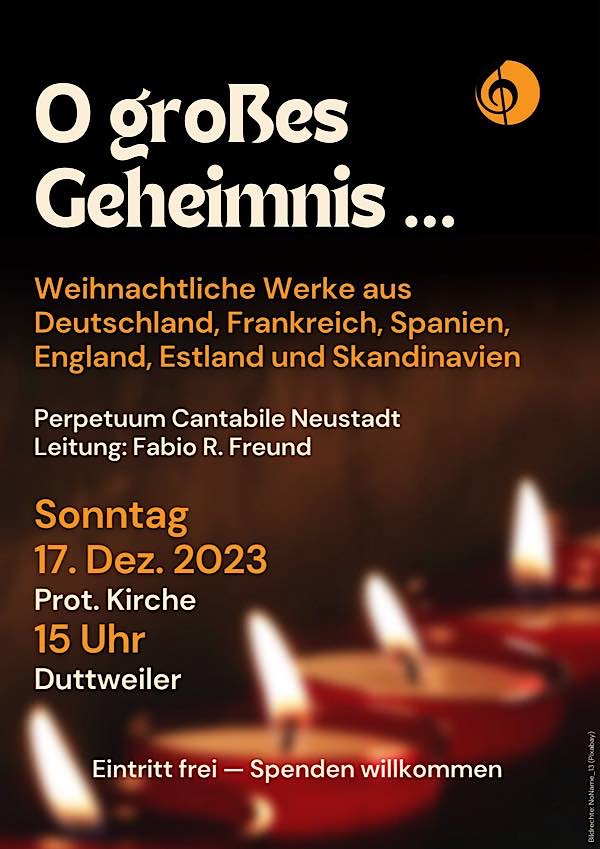 Weihnachtskonzert 17.12.2023 Perpetuum Cantabile