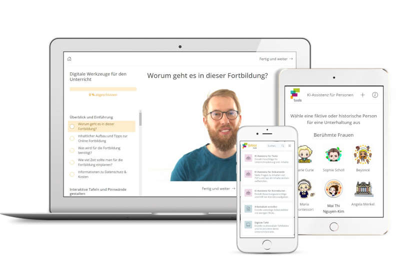 fobizz Fortbildungen - Tools - KI-Assistenz Personen (Quelle: fobizz)
