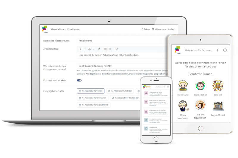 fobizz KI Klassenräume - Tools - KI Personen (Quelle: fobizz)