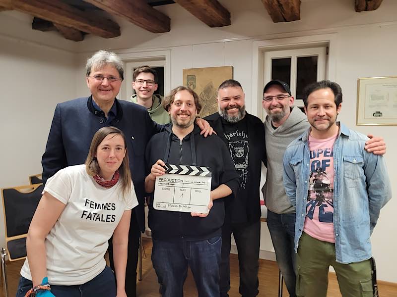 Filmteam beim Pfälzisch-Sprachkurs mit Michael Landgraf