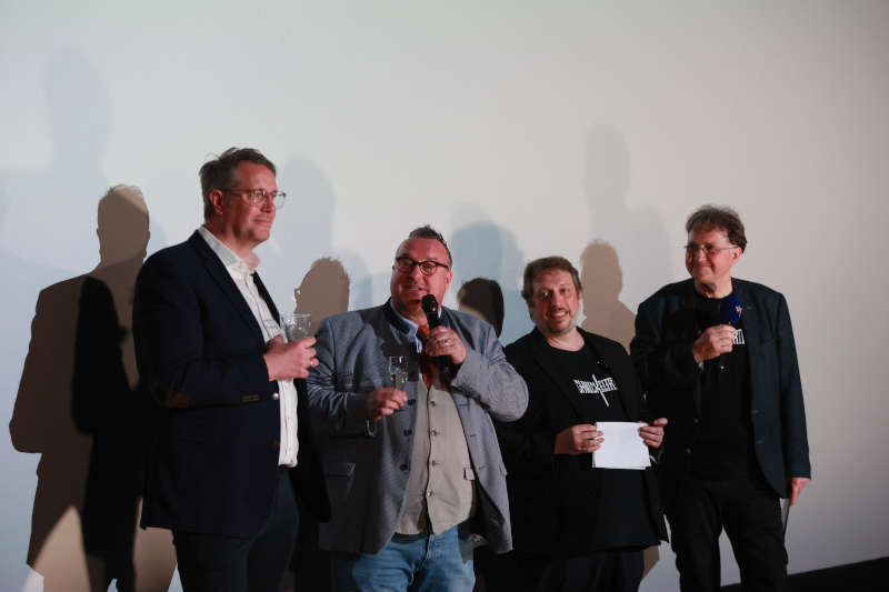 Alex Schweitzer mit Andy Becht, Benny Wagener und Michael Landgraf (Foto: Andre Poschadel)