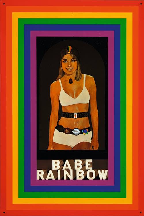 Siebdruck von 1968: Peter Blake „Babe Rainbow“ (Wilhelm-Hack- Museum, Ludwigshafen, Foto: Joachim Werkmeister, © VG-Bild Kunst, Bonn 2024)