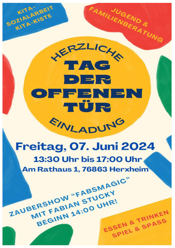 Tag der offenen Tür am 07. Juni 2024 bei der Jugend- und Familienberatungsstelle in Herxheim