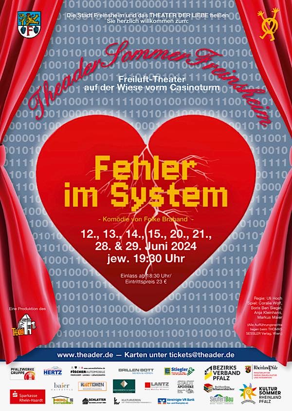 TheaderSommerFreinsheim2024 mit der Komödie “Fehler im System“ im Juni 2024