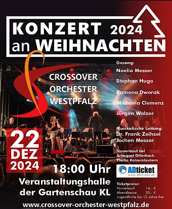 Crossover Orchester Westpfalz - „Konzert an Weihnachten“ im Dezember 2024 in Kaiserslautern