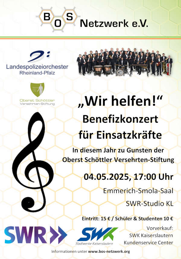Benefizkonzert "Wir helfen! 2025" im Mai in Kaiserslautern